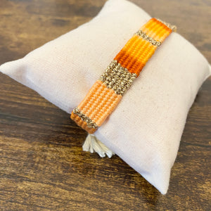 Bracelet Tissé "MEX" Orange