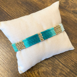Bracelet Tissé "MEX" Turquoise