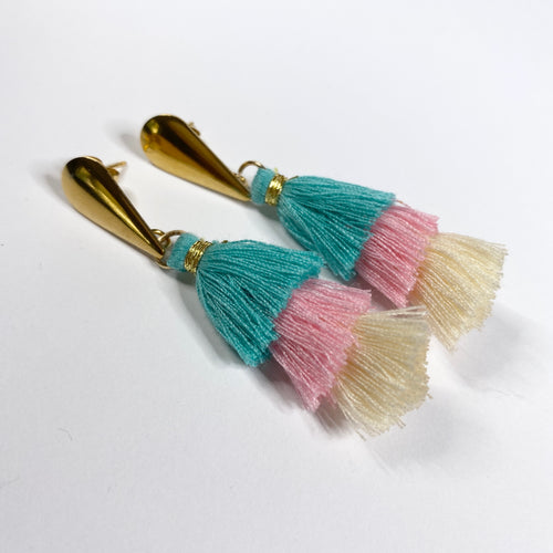 Boucles d'Oreilles Pompons 