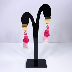 Boucles d'Oreilles Pompons "ROSA"